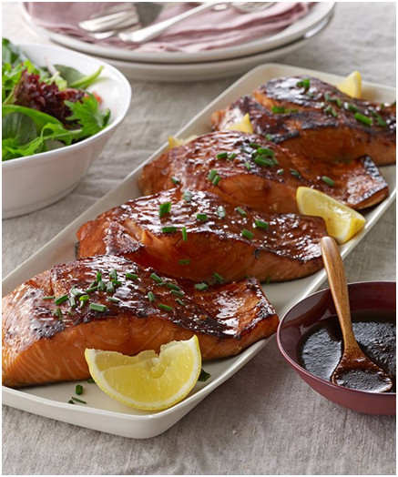 Cá Hồi Nướng Sốt BBQ
